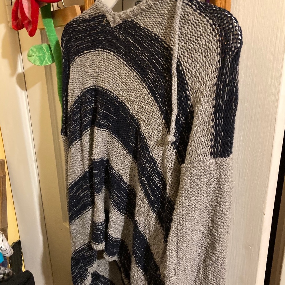 Forever 21 Striped Knit Hoodie